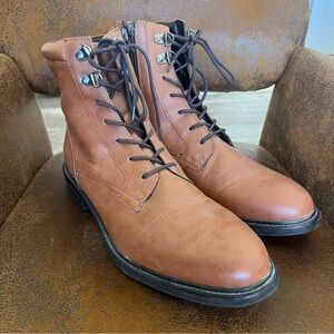 ALFANI Brown Leather Boots Men’s 10
